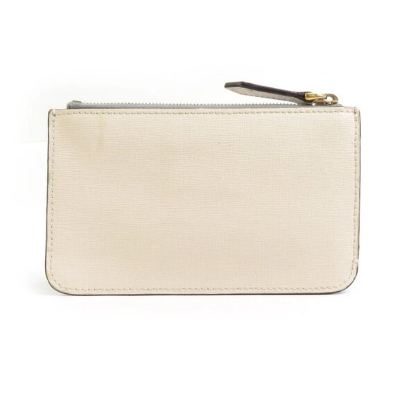 Auth FENDI Monster Coin Purse Case Pink/Gray/Off White Leather/Goldtone - Picture 3 of 10